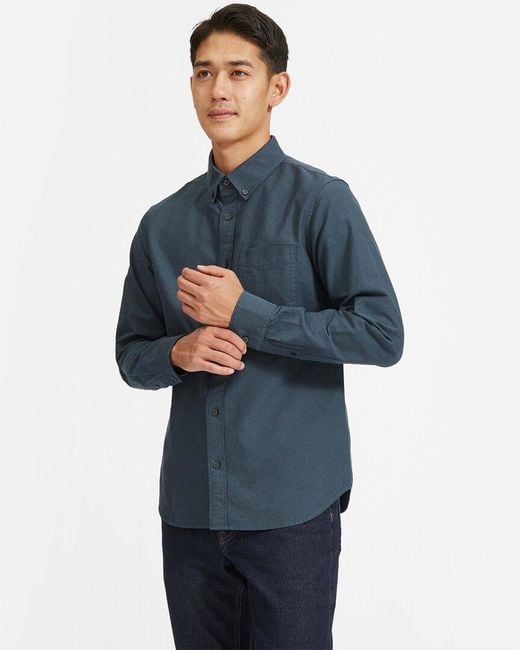 Everlane Blue The Standard Fit Japanese Oxford Shirt for men