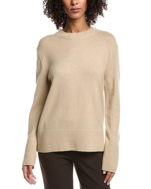 Vince Natural Crew Easy Wool & Cashmere-Blend Sweater