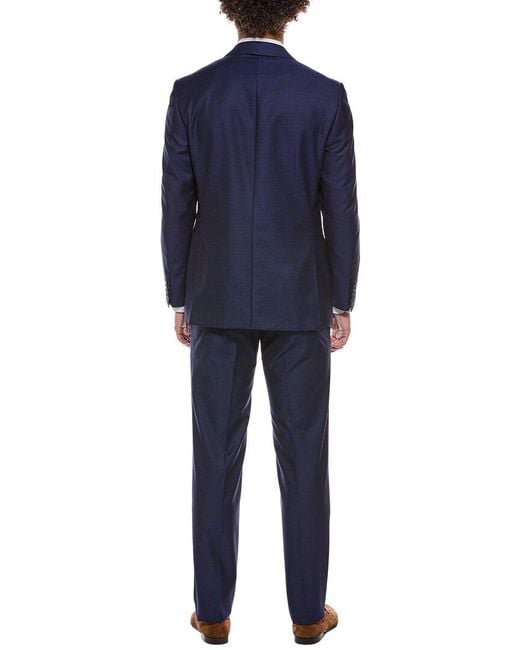 Canali Blue 2Pc Wool & Mohair-Blend Suit for men