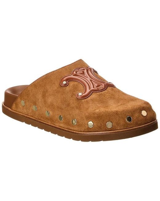 Céline Brown Pitea Suede Clog