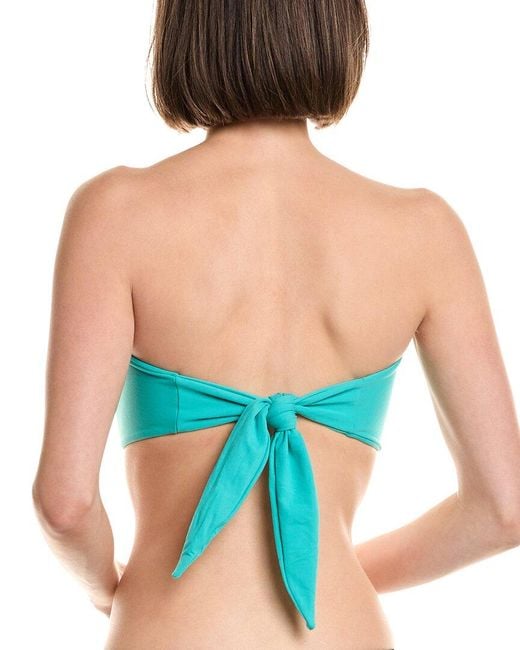 Montce Blue Strapless Turban Bikini Top