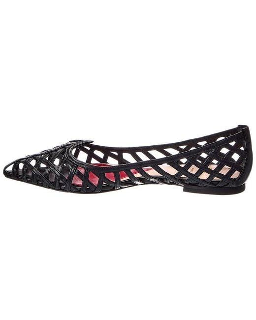 Roger Vivier Black Leather Flat