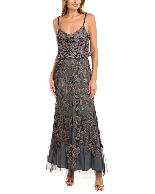js collections embroidered gown
