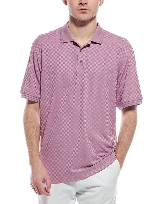 Robert Graham Purple Aaron Classic Fit Polo for men