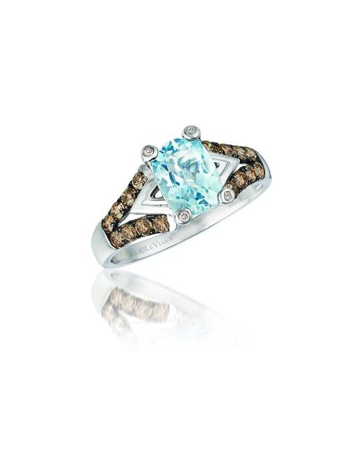 Le Vian Blue 14k White Gold® 1.60 Ct. Tw. Diamond & Aquamarine Ring