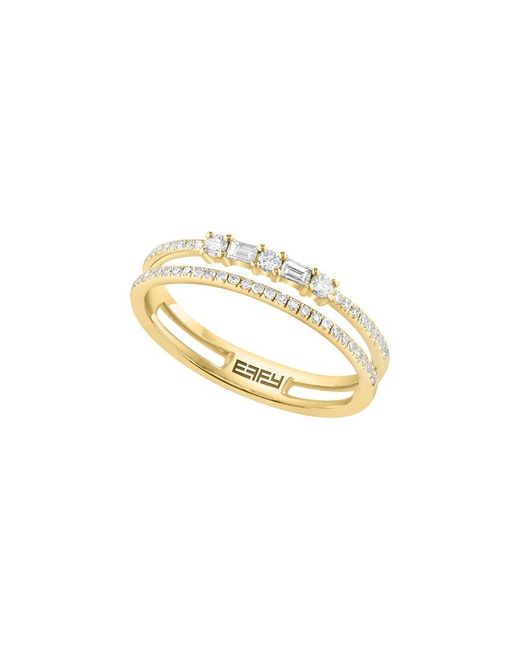 Effy Fine Jewelry Metallic 14K 0.78 Ct. Tw. Diamond & Ruby Ring