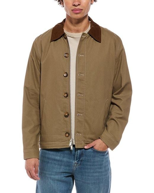 7 For All Mankind Brown Button Down Jacket for men
