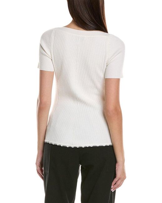 3.1 Phillip Lim White Ribbed Wool-blend Sweater