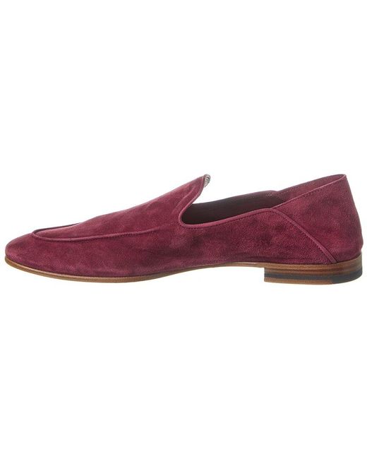 Isaia Red Suede Loafer for men