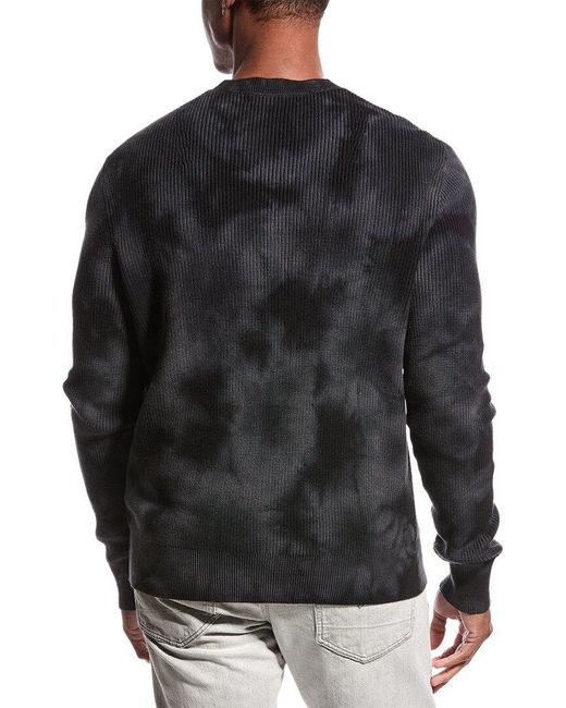 Rag & Bone Black Dexter Tie-dye Crewneck Sweater for men