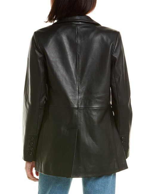 Walter Baker Black Mia Leather Blazer