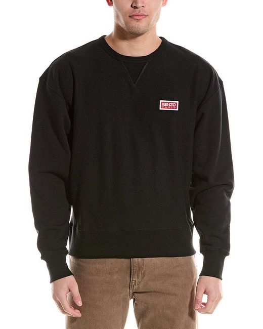 KENZO Black Crewneck Oversized Sweatshirt for men