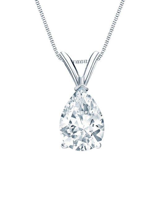 Sabrina Designs Lab Grown Diamonds White 14K 1.50 Ct. Tw. Lab-Grown Diamond Solitaire Pendant