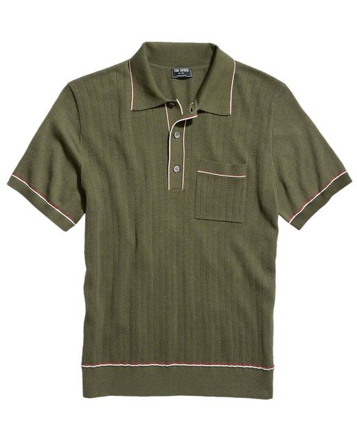 Todd Snyder Green Silk-blend Polo Shirt for men