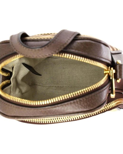 Gucci Brown Front Pocket Web Crossbody Bag Jumbo GG Canva Mini (authentic Pre-loved)