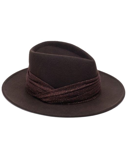 Eugenia Kim Brown Blaine Wool Fashion Hat