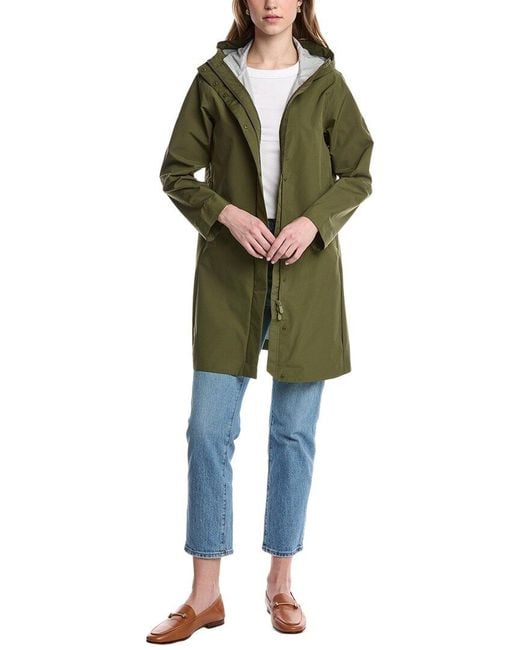 Save The Duck Green Long Rain Coat