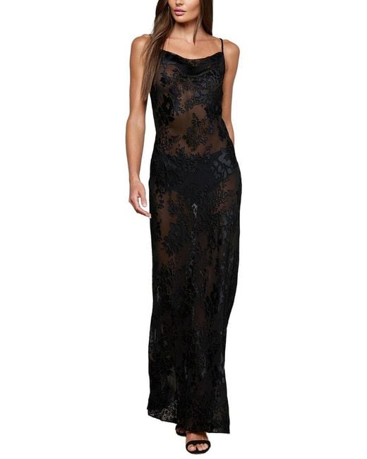 L'Agence Black Christine Long Dress