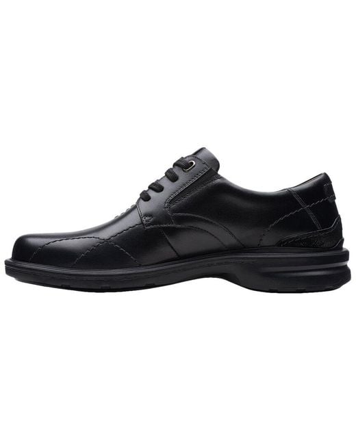 Clarks Black Gessler Lace Leather Sneaker for men