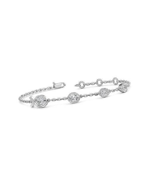 Lab Grown Diamonds White 14K 1.36 Ct. Tw. Lab-Grown Diamond Tennis Bracelet