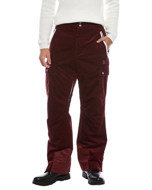 Brunello Cucinelli Red Corduroy Ski Pant for men