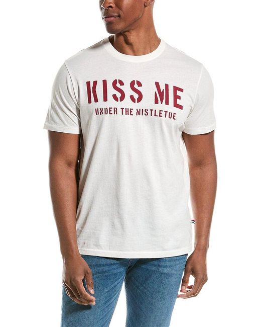 Sol Angeles White Kiss Me Crew T-shirt for men