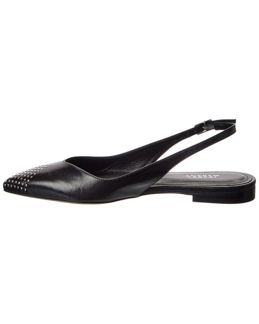 Isabel Marant Black Branee Leather Slingback Ballet Flat