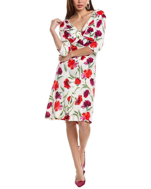 Diane von Furstenberg Red Jim A-Line Dress