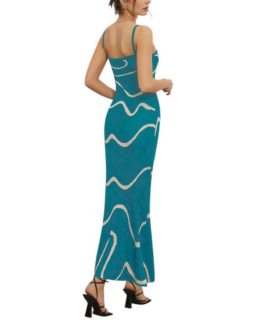 BELLA DESERT Blue Maxi Dress