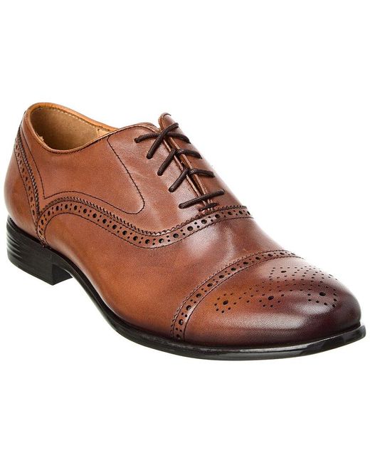 Warfield & Grand Brown Cap Toe Leather Oxford for men