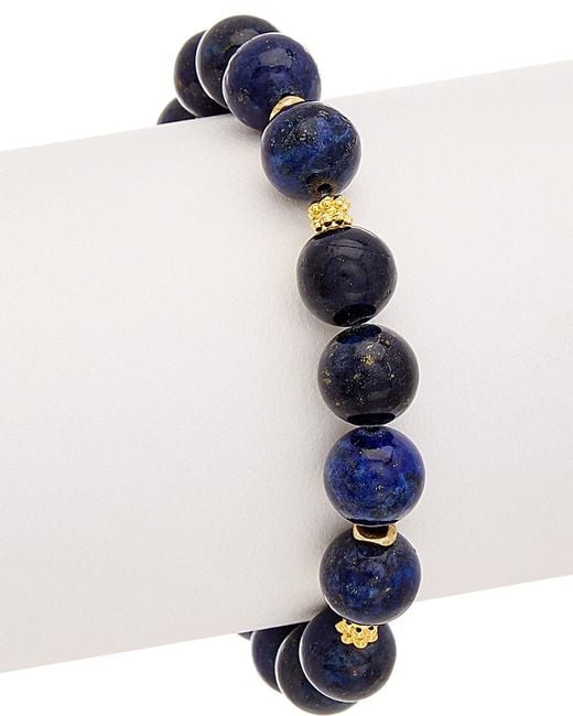 Rachel Reinhardt Jewelry Blue 14k Over Silver Gemstone Bracelet