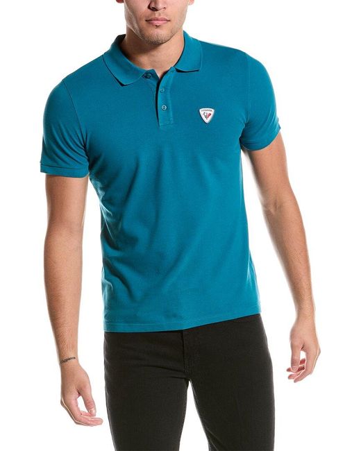 Rossignol Blue Logo Polo Shirt for men