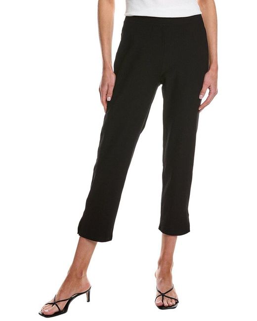 Eileen Fisher Black Hi Waisted Slim Crop Pant
