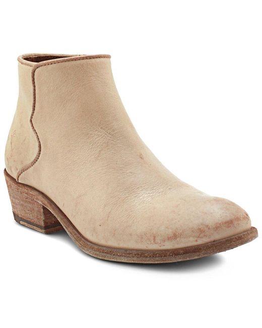 Frye Natural Carson Piping Leather Bootie