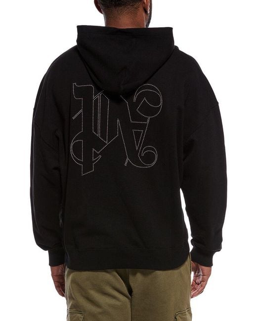 Palm Angels Black Hooded Sweatshirt for men