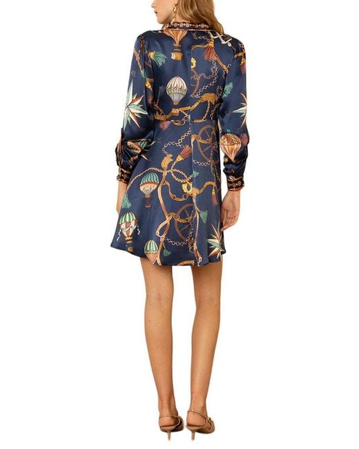 Hale Bob Black Lacey Silk Button Down Dress