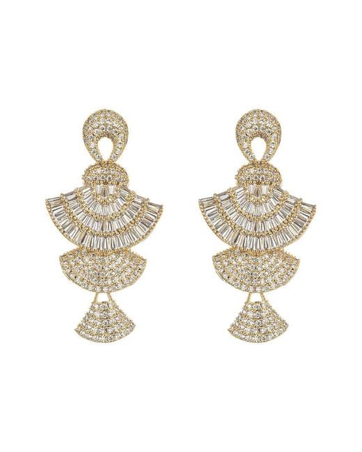 Eye Candy LA Metallic Cz Harper Earrings