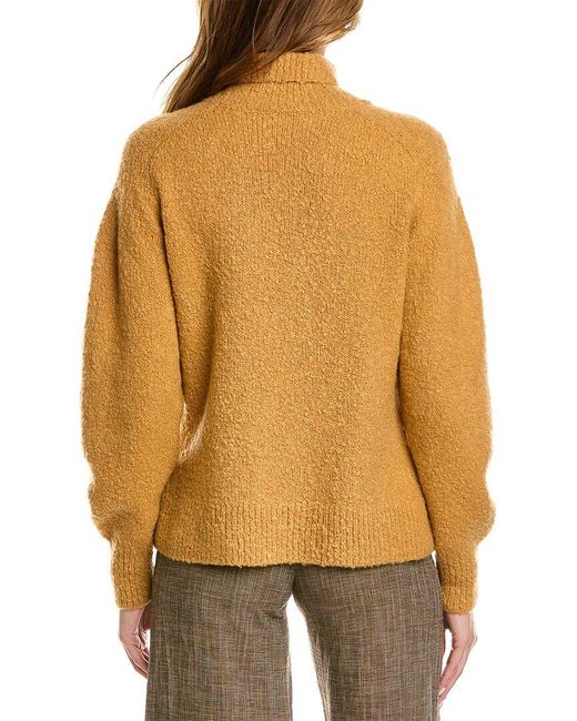 Lafayette 148 New York Yellow Boucle Cashmere-blend Sweater