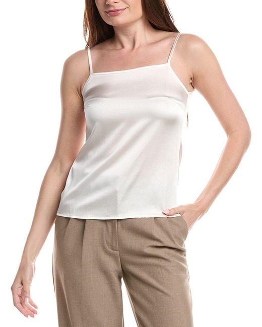 Peserico White Silk-Blend Top