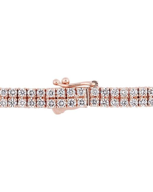 Diamond Select Cuts Pink 14K Rose 6.23 Ct. Tw. Diamond & Sapphire Bracelet