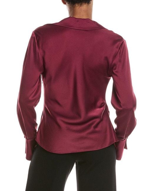 Jonathan Simkhai Red Symone Cowl Neck Top