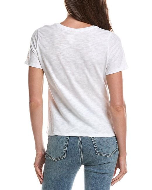 Cinq À Sept White Amour Heart Chain Shrunken T-Shirt