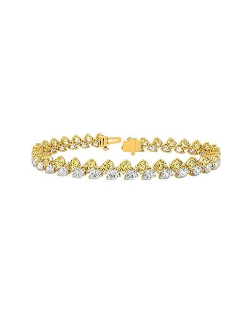 Lab Grown Diamonds Metallic 14K 8.00 Ct. Tw. Lab-Grown Diamond Tennis Bracelet