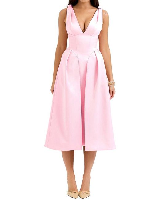 Tedora Pink Midi Dress