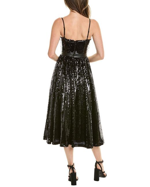 WeWoreWhat Black Sequin Midi Dress