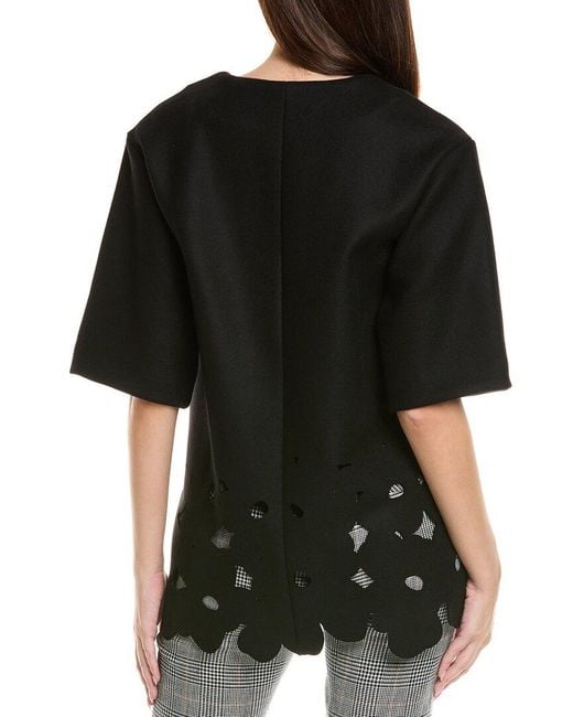 Marimekko Black Karmi Unikko Wool-Blend Top