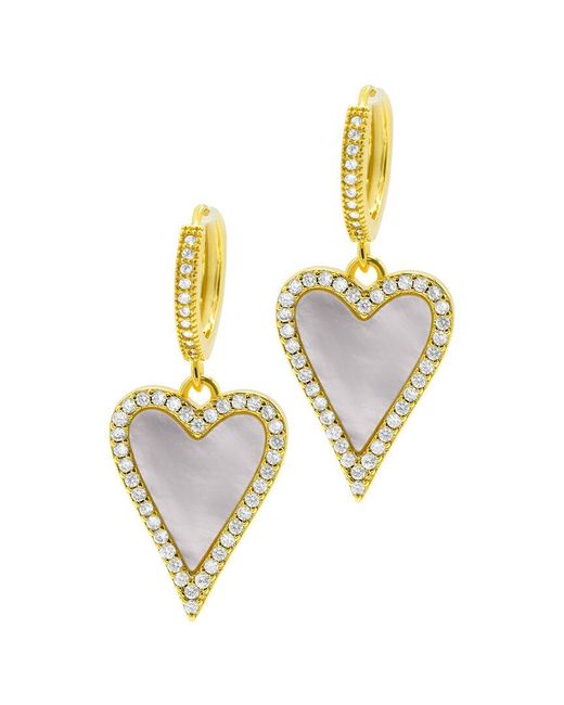 Adornia Metallic 14k Plated Pearl Dangle Earrings