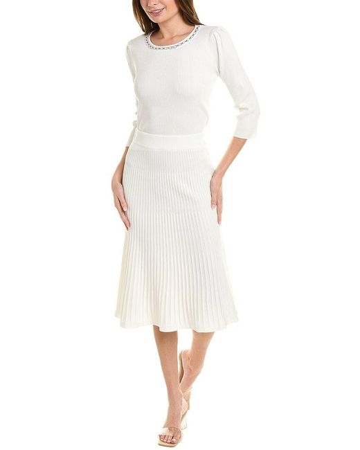 Nanette Lepore White 2pc Top & Skirt Set