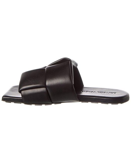 Bottega Veneta Brown Patch Leather Flat Mule