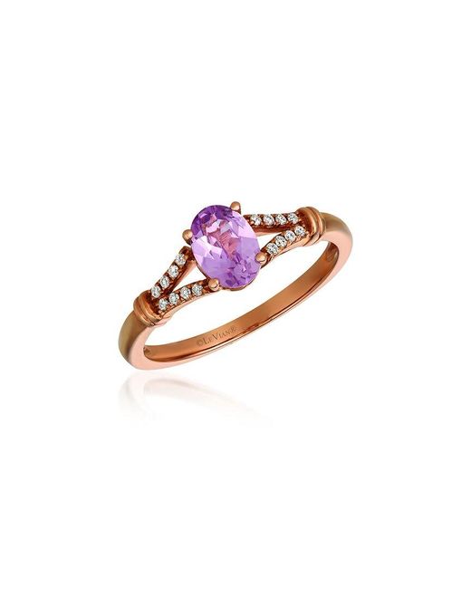 Le Vian Pink 14k Strawberry Gold® 0.66 Ct. Tw. Diamond & Rose Spinel Ring